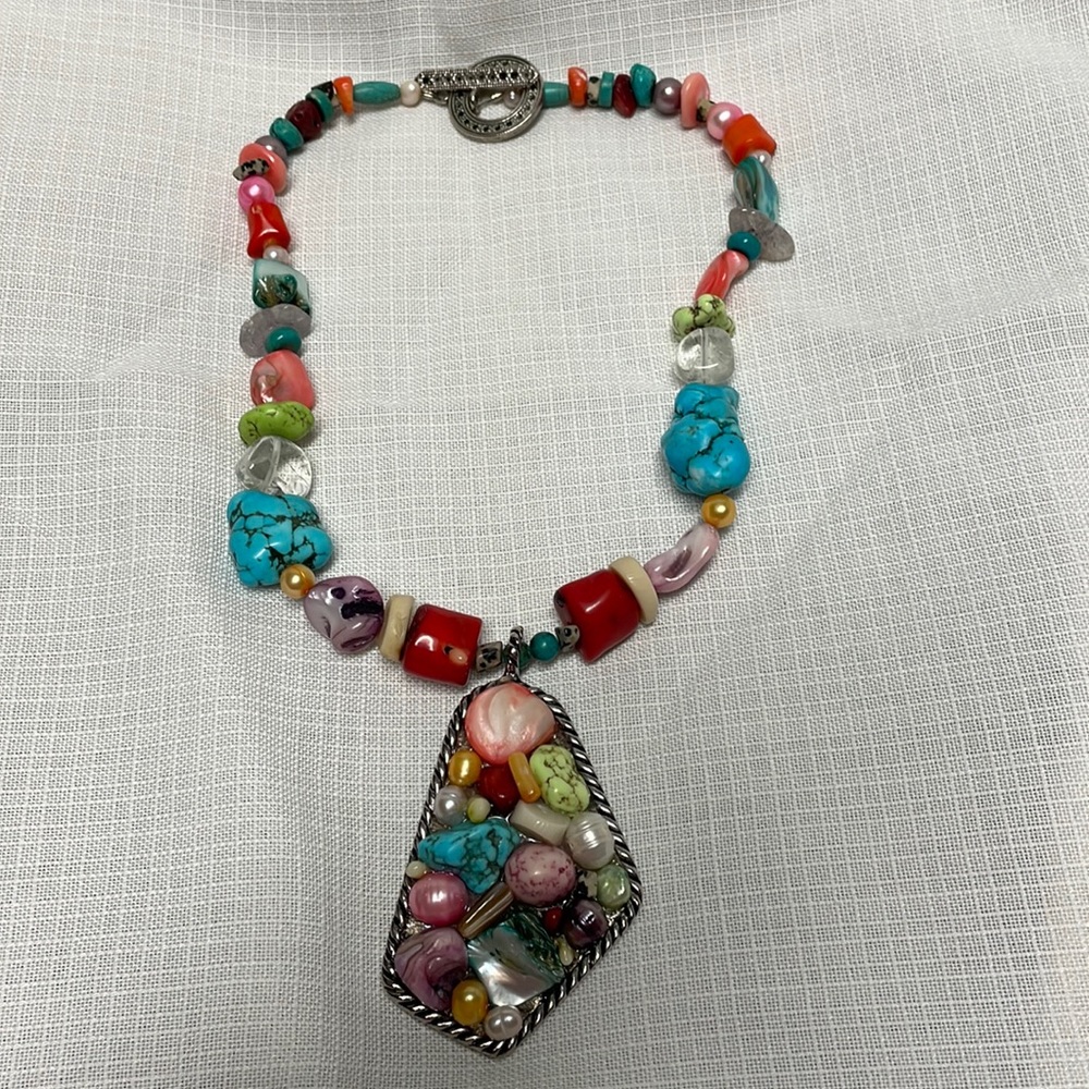 Colorful beaded necklace.